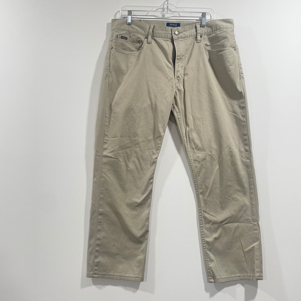Polo Ralph Lauren Prospect Straight Tan Khaki Pants Mens‎ 34x30 Stretch Chinos